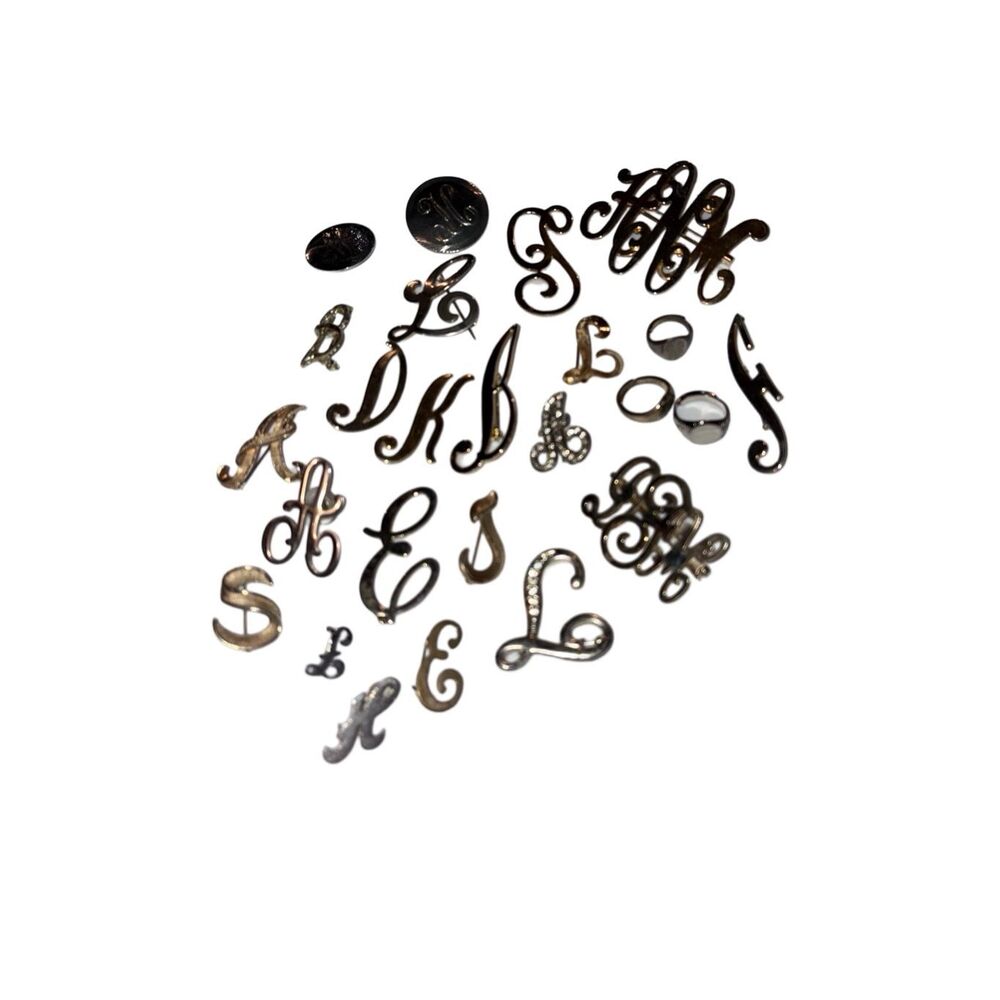 Mcm Various Cursive Monogram Letters Initials Vin… - image 2